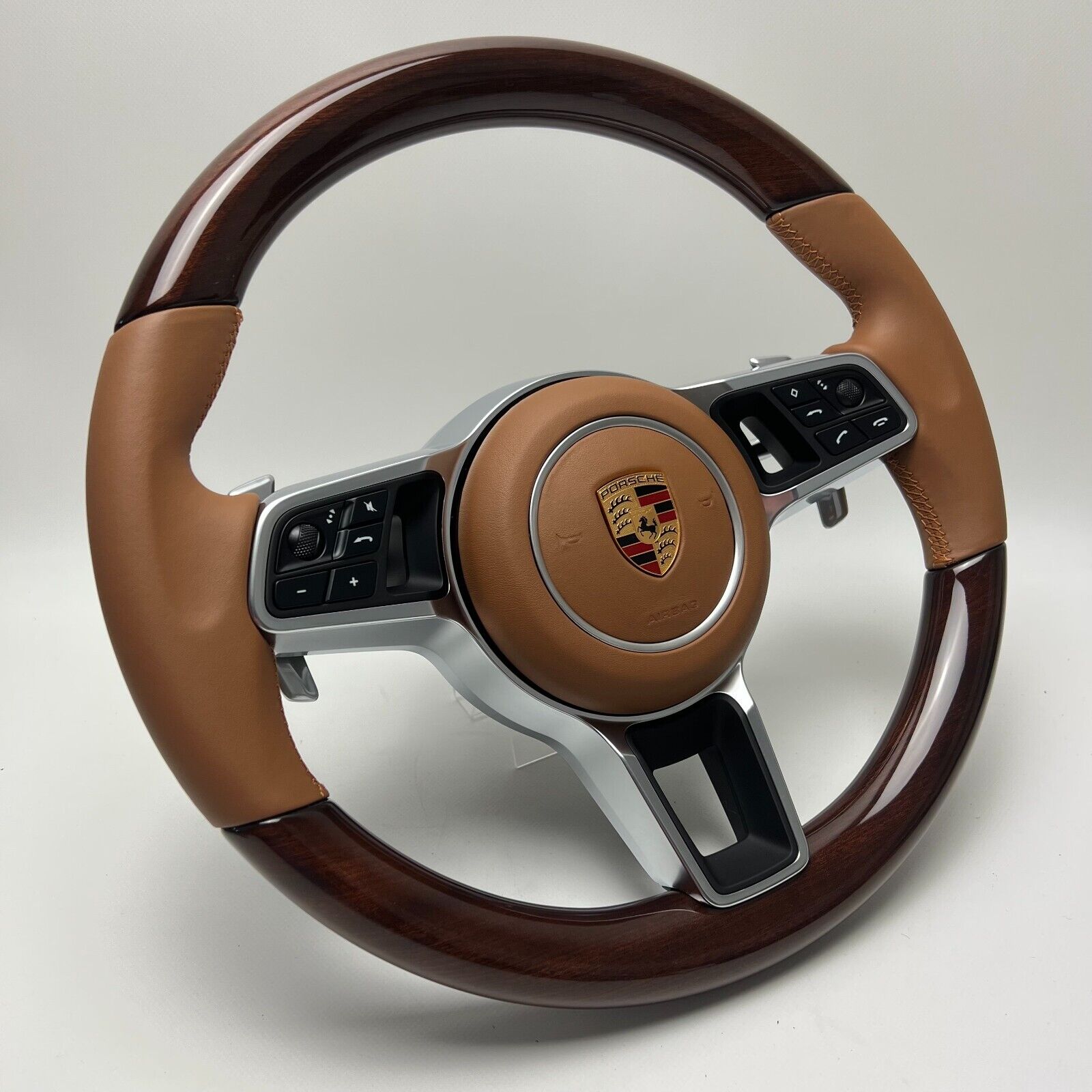 Porsche Mahagoni Holz Lenkrad Sport SRS wood steering wheel volant