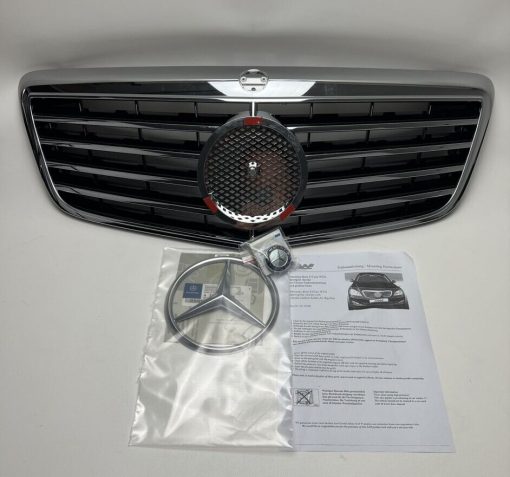 Mercedes Benz W211 E Klasse Mopf  Sportgrill Chrom Kühlergrill radiator grille